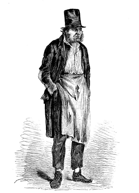 Vagrant from the refuge in Playhouse Yard, Cripplegate by English School