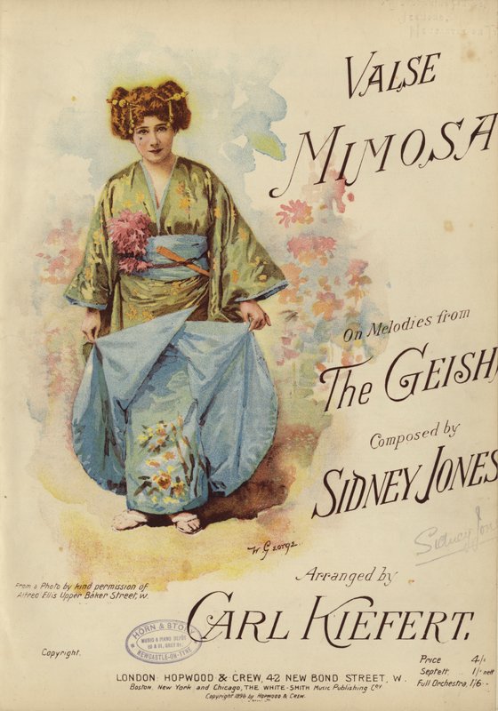 Valse Mimosa, on melodies from The Geisha, composed by Sidney Jones and arranged by Carl Kiefert by English School