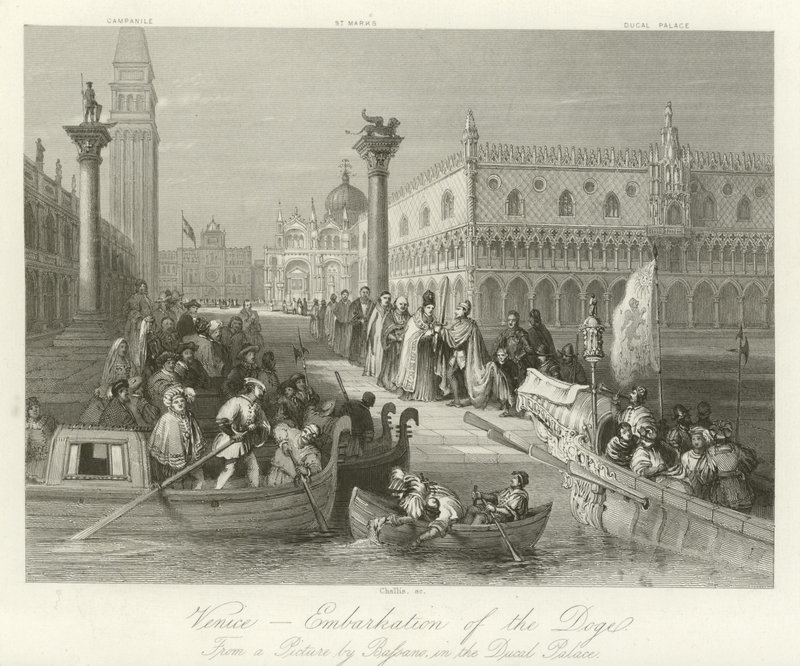 Venice - Embarkation of the Doge by English School