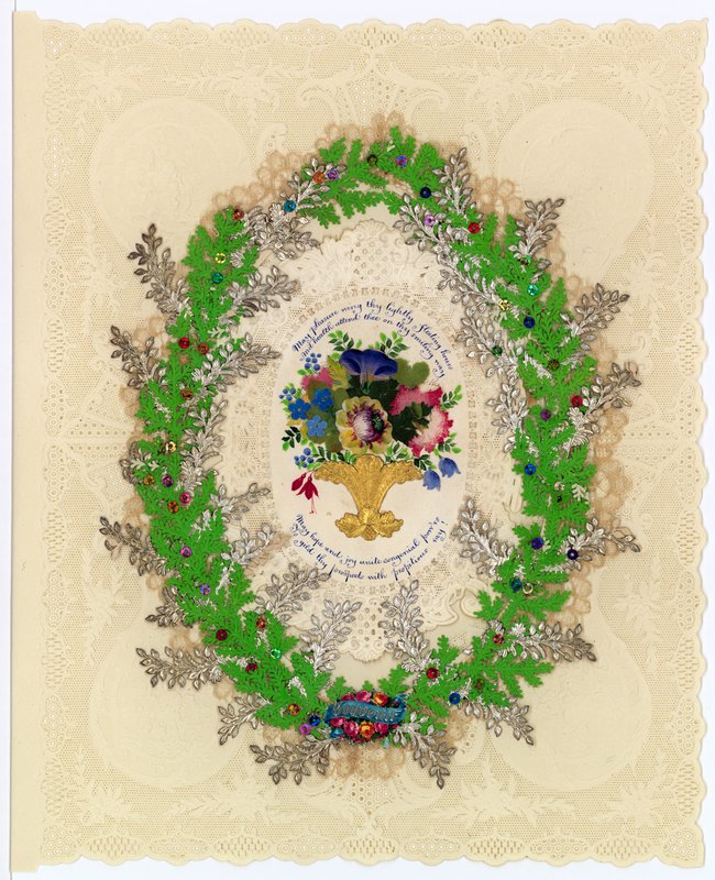 Victorian Valentine Card by English School