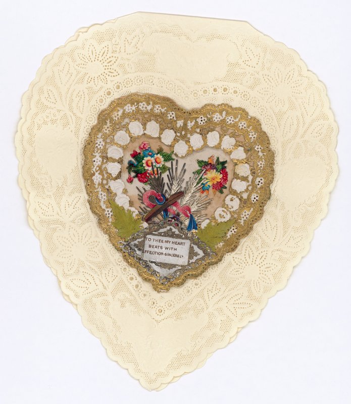 Victorian Valentine Card by English School