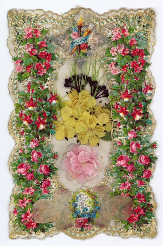 Victorian Valentine Card by English School
