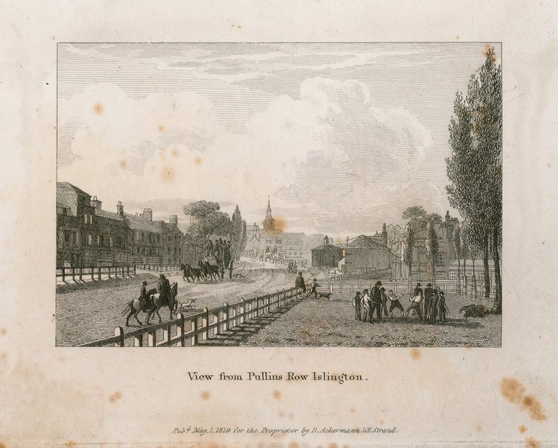 View from Pullins Row, Islington by English School