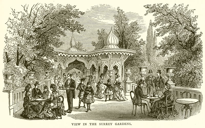 View in the Surrey Gardens by English School