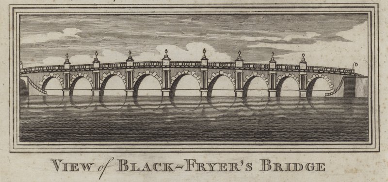 View of Blackfriars Bridge, London by English School