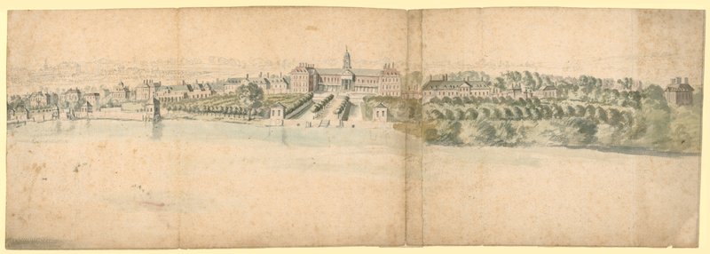 View of Chelsea Hospital and Its Environs by English School
