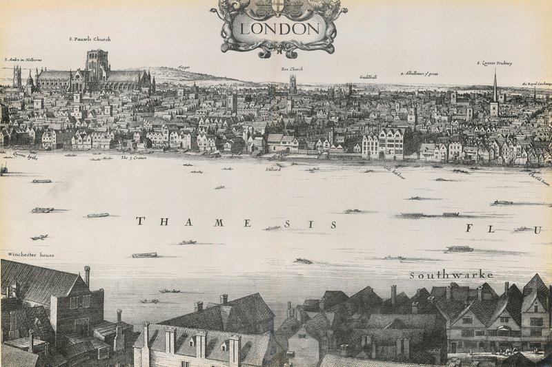 View of London by Wenceslaus Hollar, 1647 by English School