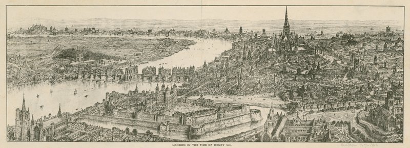 View of London in the Time of King Henry VIII by English School