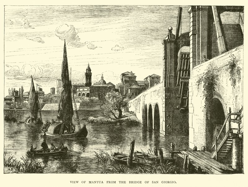 View of Mantua from the Bridge of San Giorgio by English School