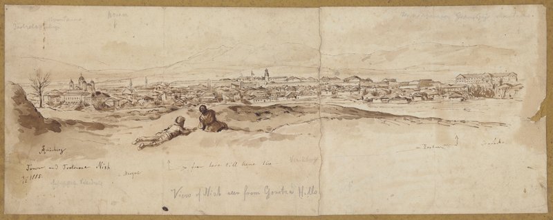 View of Nis from the Goritza Hills, Serbia by English School