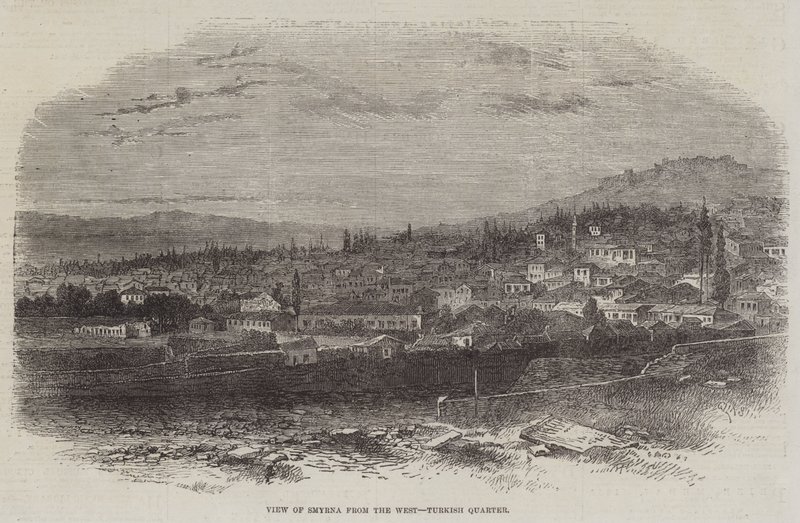 View of Smyrna from the West, Turkish Quarter by English School