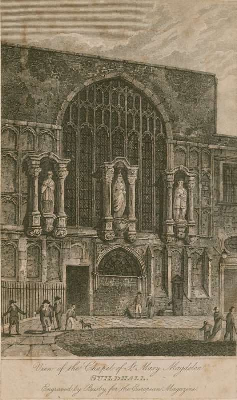 View of the Chapel of St Mary Magdalen, Guildhall, London by English School