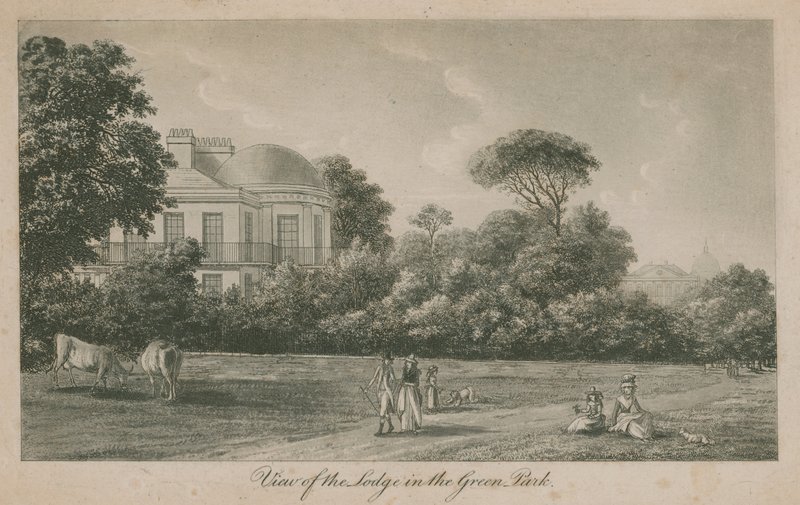 View of the Lodge in Green Park by English School
