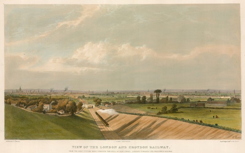 View of the London and Croydon Railway by English School