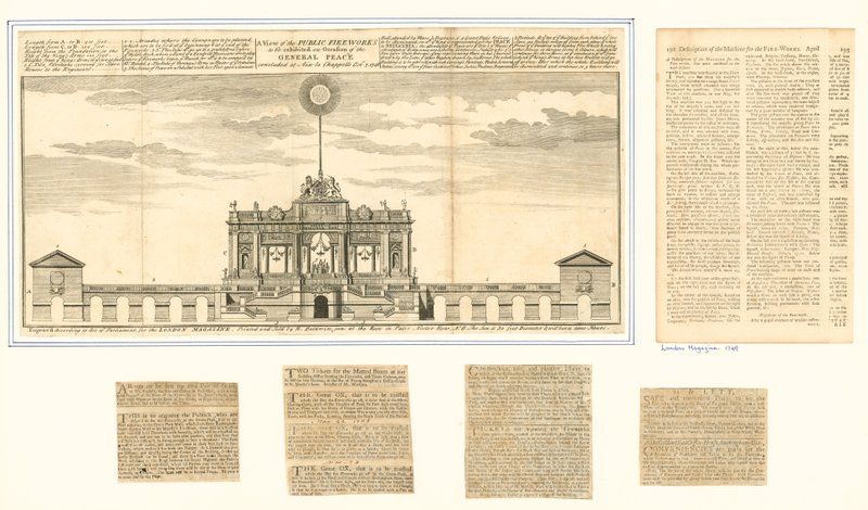 View of the Public Fireworks for the Peace of Aix-la-Chapelle 1749 by English School