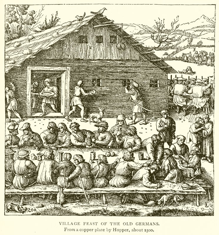 Village Feast of the Old Germans by English School