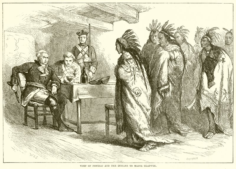 Visit of Pontiac and the Indians to Major Gladwin by English School