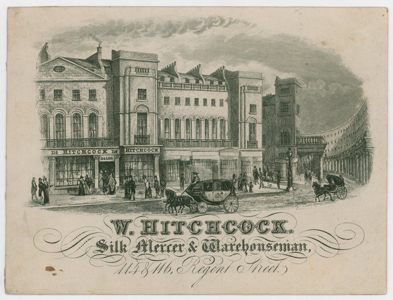 W Hitchcock, Trade Card by English School