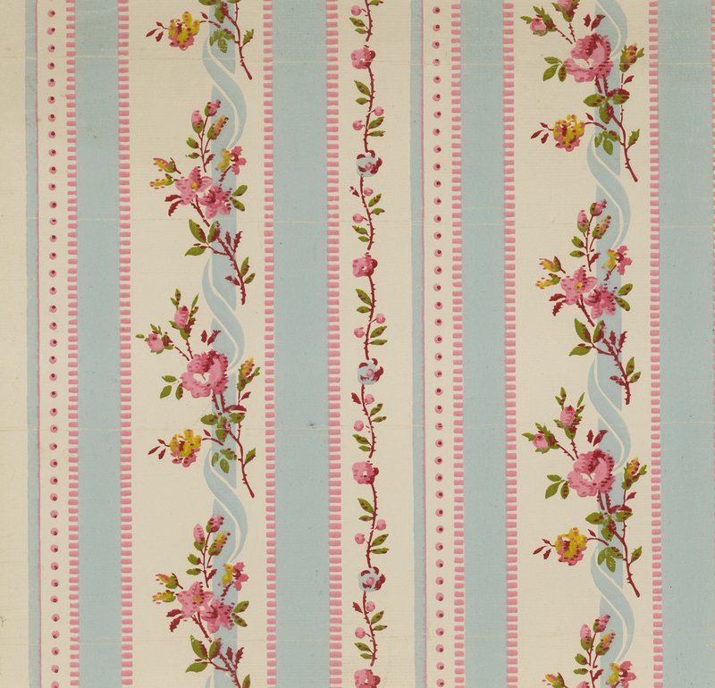 Wallpaper from the home of Thomas Carlyle by English School