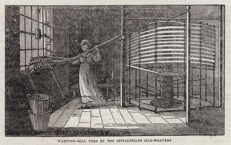 Warping mill used by the Spitalfields silk weavers by English School