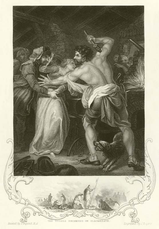 Wat Tyler Killing the Poll Tax Collector by English School