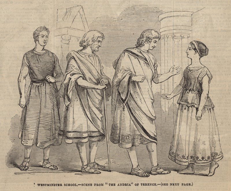 Westminster School - Scene from The Andria of Terence by English School