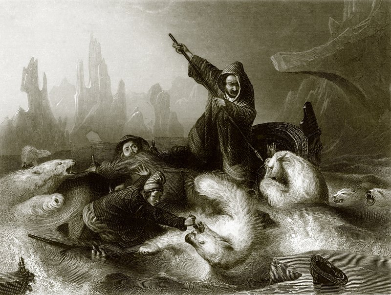 Whalers Attacked by Bears by English School