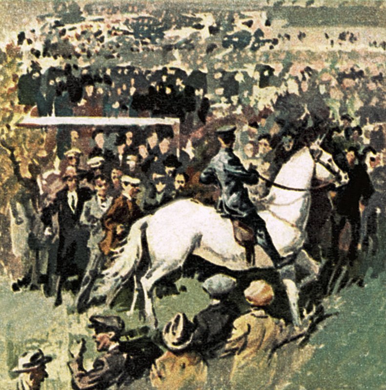 White Horse at the 1923 Cup Final at Wembley by English School