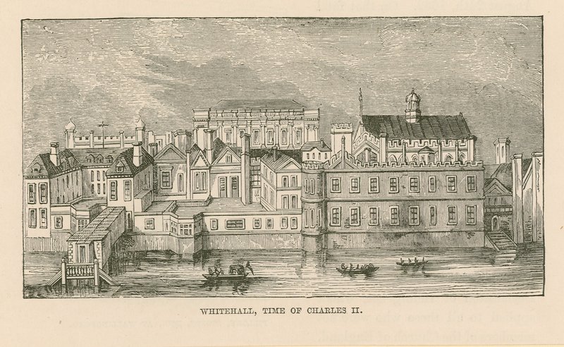 Whitehall from the River Thames by English School