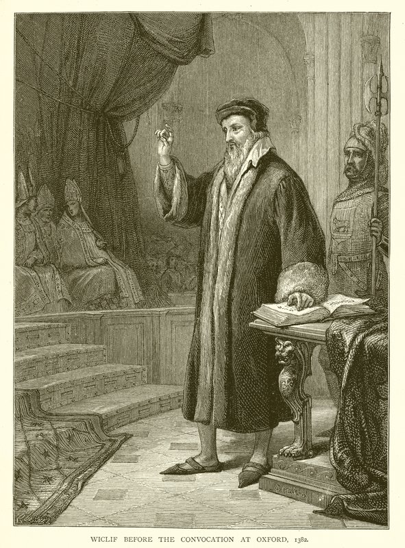 Wiclif before the Convocation at Oxford, 1382 by English School