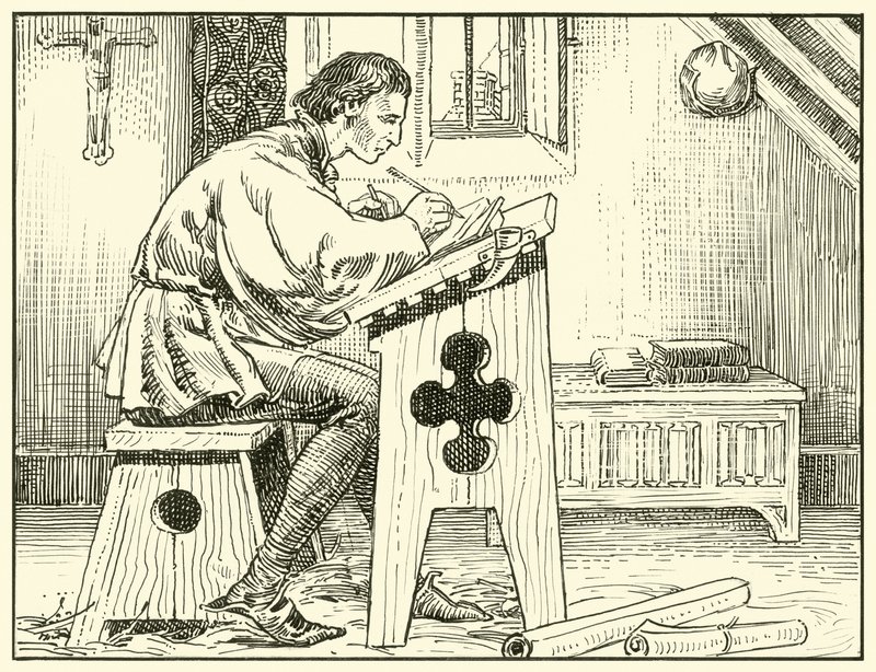 William Evesham Writing by English School