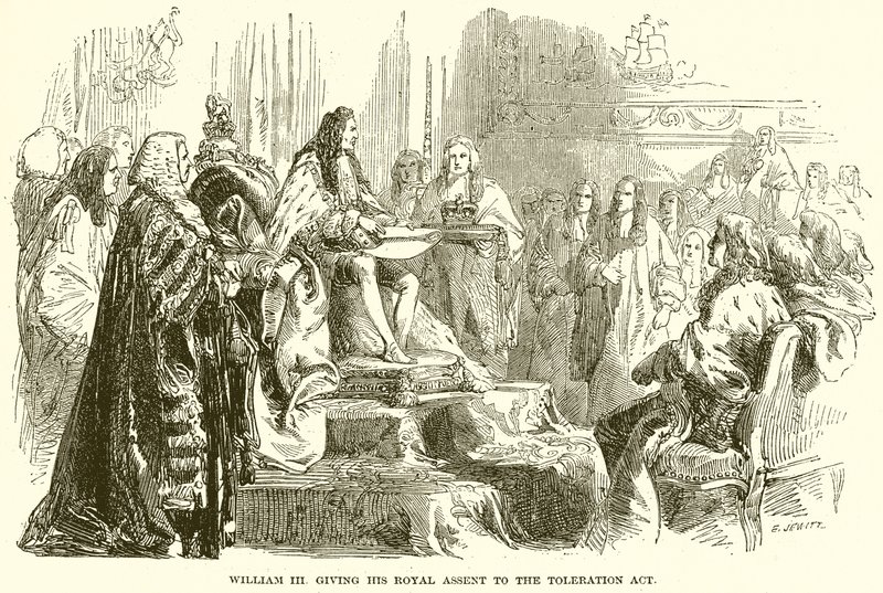 William III Giving His Royal Assent to the Toleration Act by English School