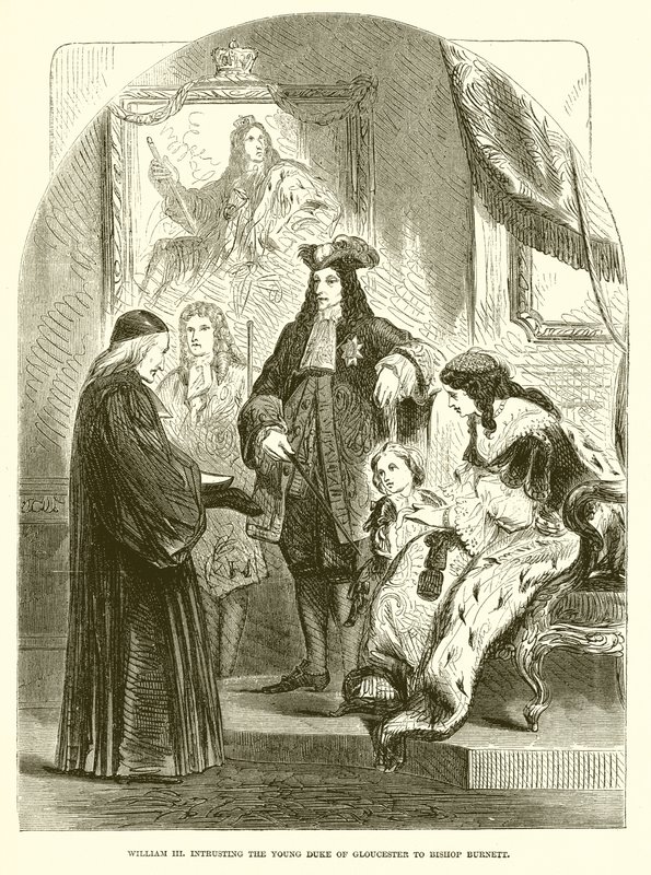William III Entrusting the Young Duke of Gloucester to Bishop Burnett by English School