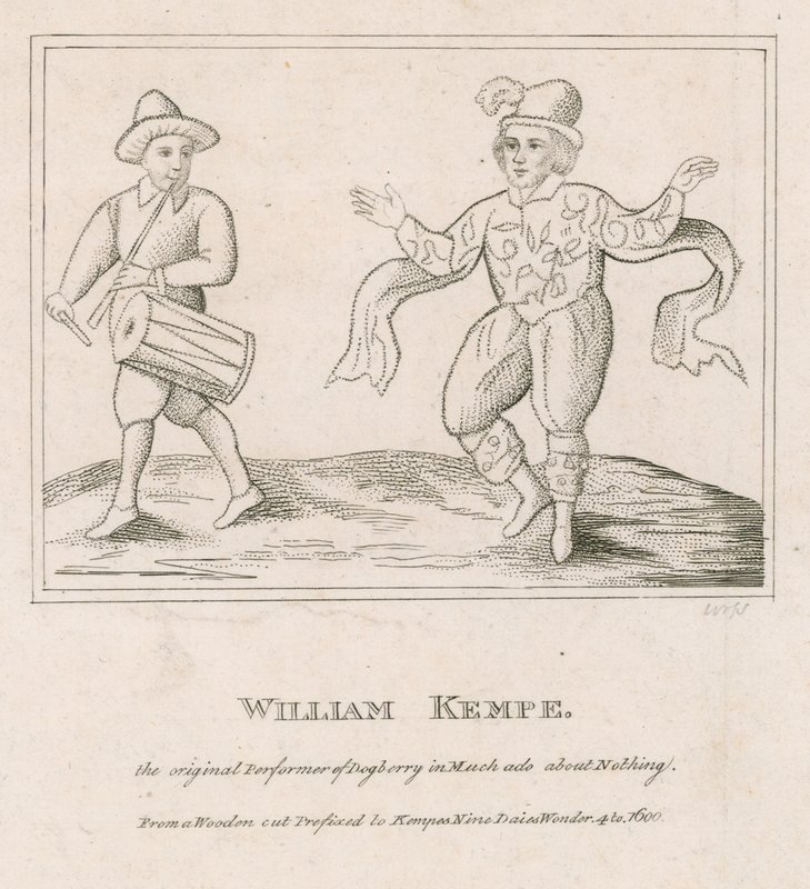 William Kempe, the original performer of Dogberry in Much Ado About Nothing by English School