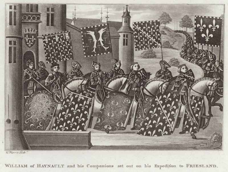 William of Haynault and His Companions Set Out on His Expedition to Friesland by English School