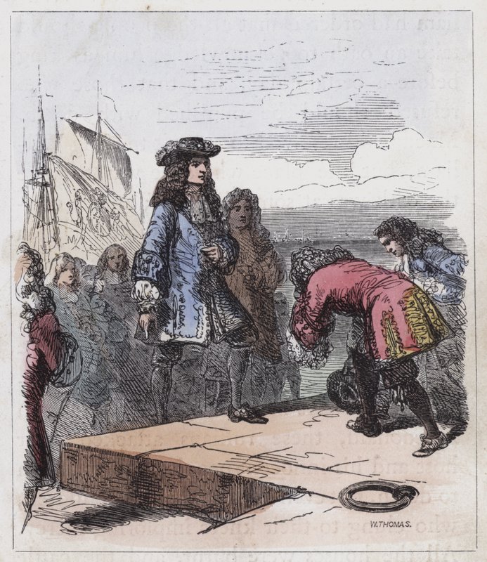 William of Orange Landing at Torbay by English School