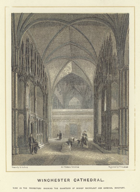 Winchester Cathedral, View in the Presbytery Showing the Chantries of Bishop Waynfleet and Cardinal Beaufort by English School