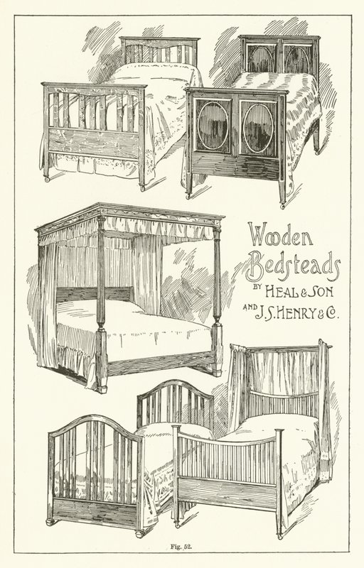 Wooden Bedsteads, by Heal and Son and J S Henry and Company by English School