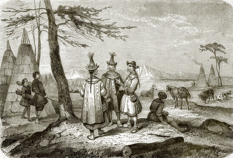 Yakut colony or village by English School