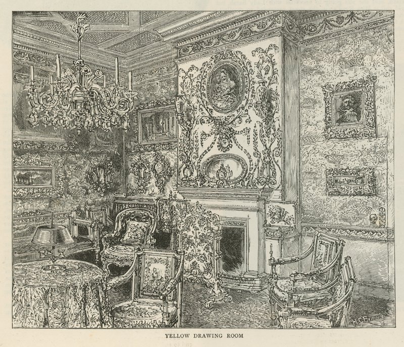 Yellow Drawing Room, Holland House by English School