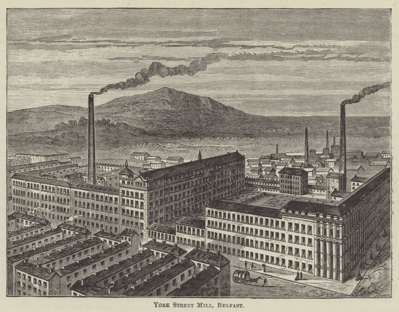 York Street Mill, Belfast by English School