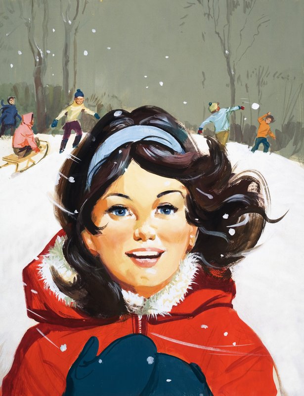 Young girl enjoying the snow by English School