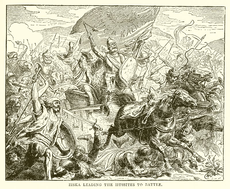 Ziska Leading the Hussites to Battle by English School