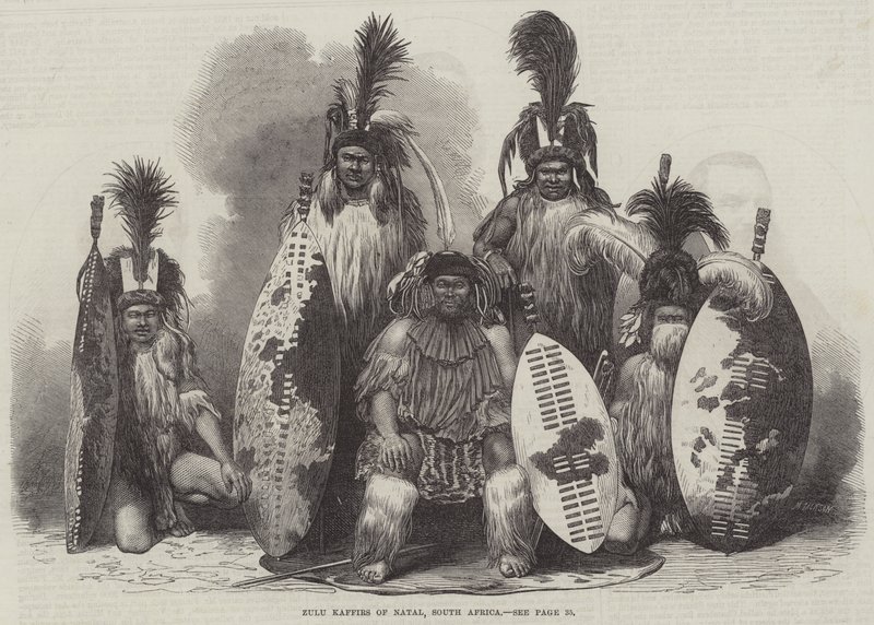 Zulu Kaffirs of Natal, South Africa by English School