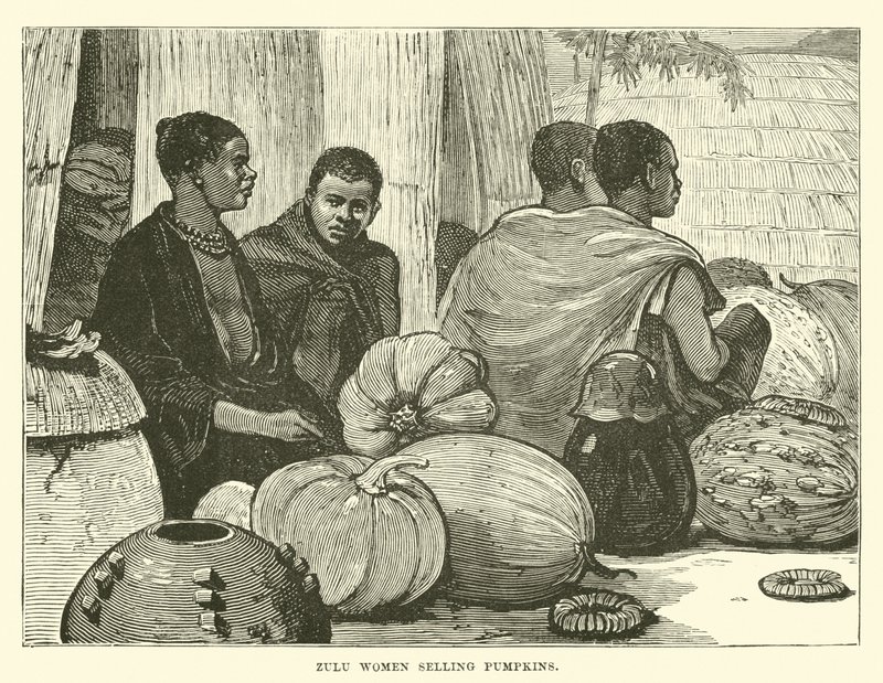 Zulu Women Selling Pumpkins by English School