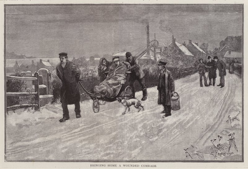 A Coal Miner Injured at Work Being Brought Home by Enoch Ward