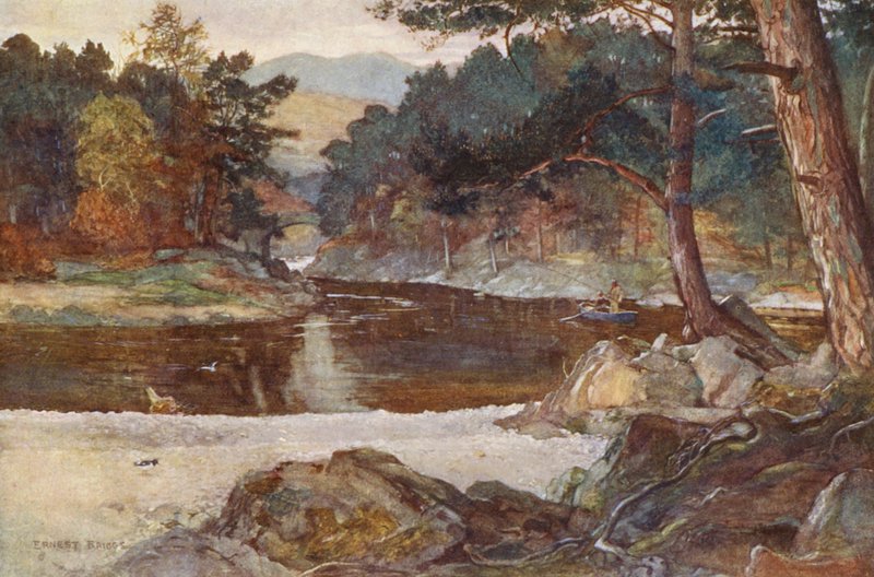 The River Tummel at Pitlochry by Ernest Edward Briggs