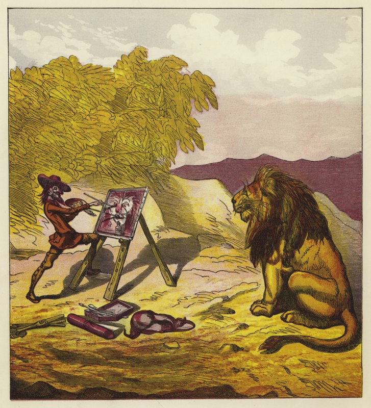 John Bold Painting the Lion by Ernest Henry Griset