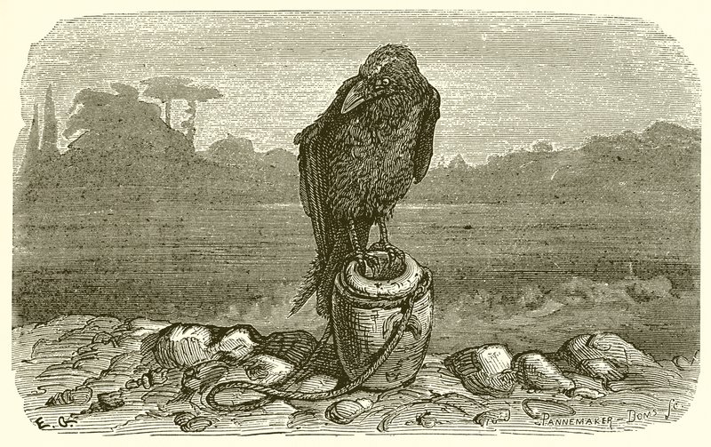 The Crow and the Pitcher by Ernest Henry Griset