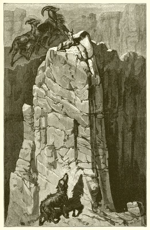 The Kid and the Wolf by Ernest Henry Griset